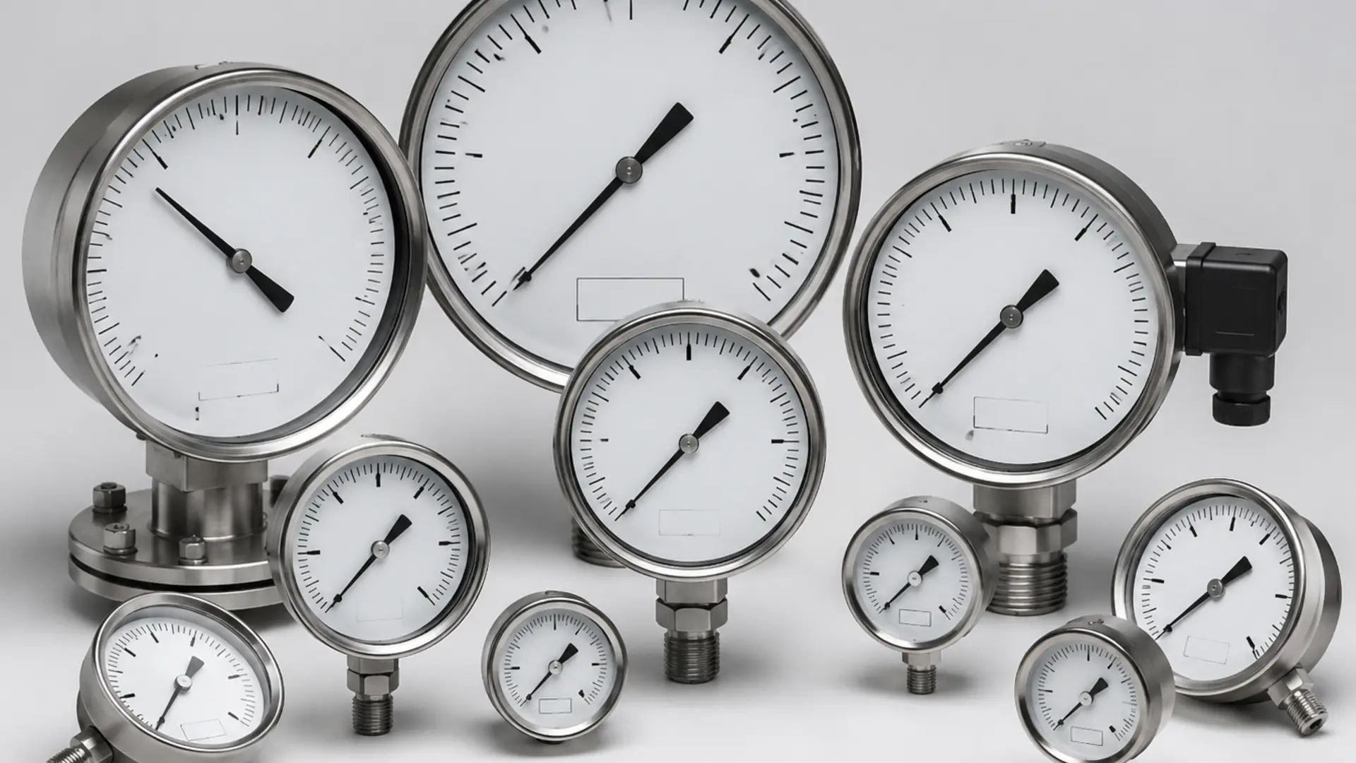 Industrial stainless-steel pressure gauges